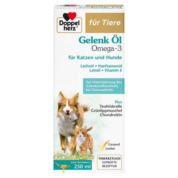 Doppelherz Gelenk Öl Omega-3 für Hund und Katze 250ml