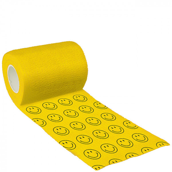 Binde Bandage 7,5cm x 4,5m, Bandage, gelb, Smiley