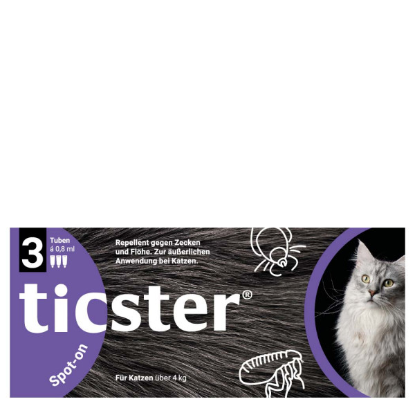 TICSTER Spot-on Lösung für Katzen 4 - 8 kg 3 x 0,8 ml