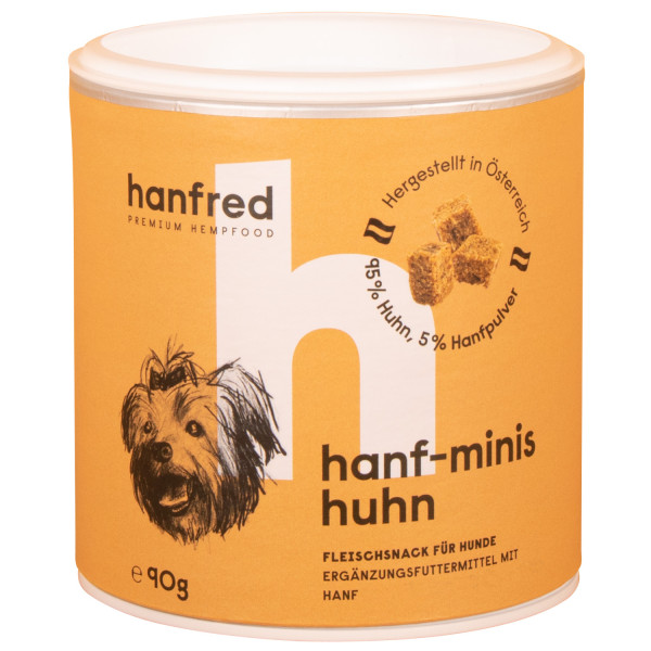 Hanfred Hanf Minis Huhn für Hunde 90g
